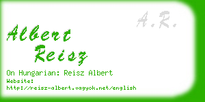 albert reisz business card